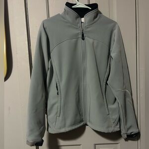 Teva Softshell Jacket Men’s Small Gray Fleece Lined Zip Up (Fits Women’s M)